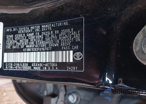 2015 Toyota Avalon Xle from USA, damaged, VIN 4T1BK1EB3FU167677